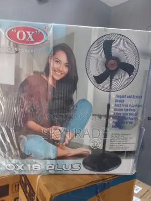 Adjustable Height 18" OX Standing Fan (Non-Rechargeable)