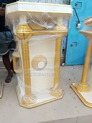 Quality Gold and White Wooding Pulpit