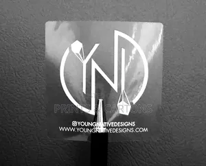 White Ink Transparent Stickers Printing