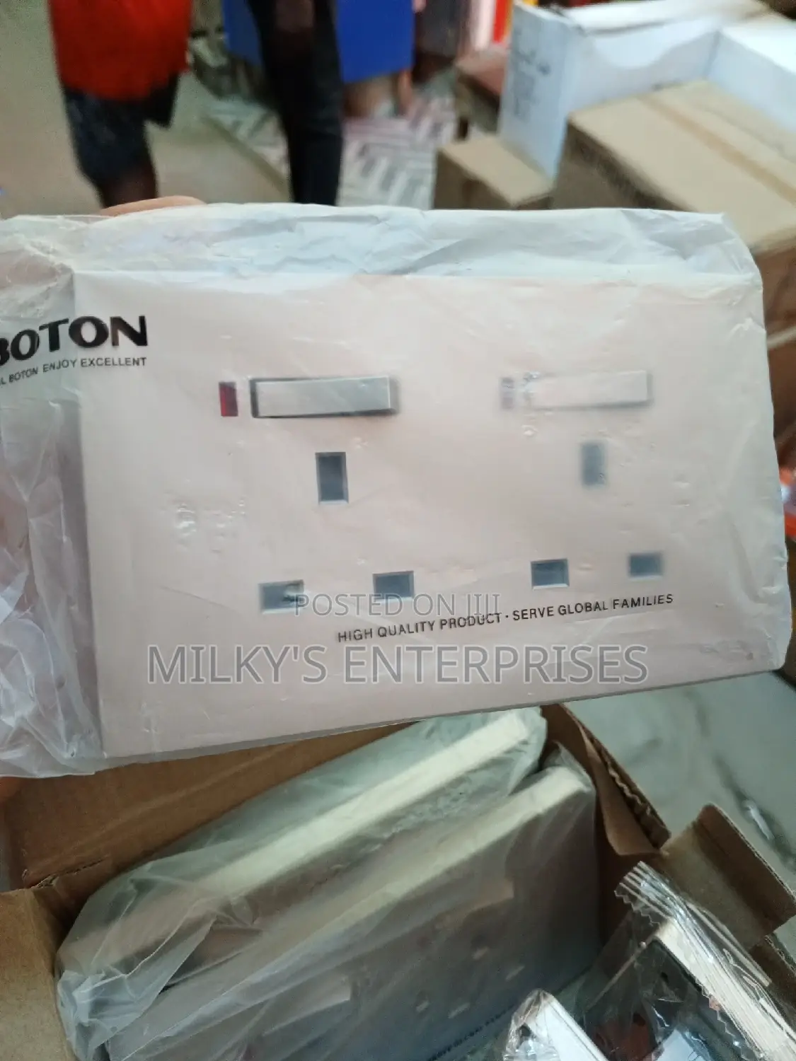 13A Original Boton Double Socket (Golden Color)
