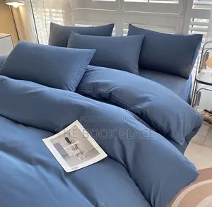 Blue Pure American Cotton Bedsheets With Duvet