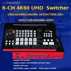 Devicewell 8-Ch Hdmi 4k60 Switcher Uhs7108