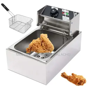 Single Tank Kitchen Deep Fryer (6L) Single Basket Deep Fryer