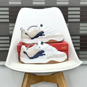 PUMA Park Lifestyle SD White Club Navy Sneakers