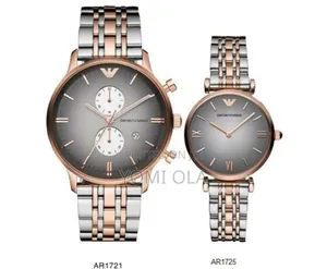 Emporio Armani Rose Gold and Steel Couple Watch
