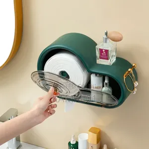 Wall-Mounted Tissue Holder for Bathroom Storage Box