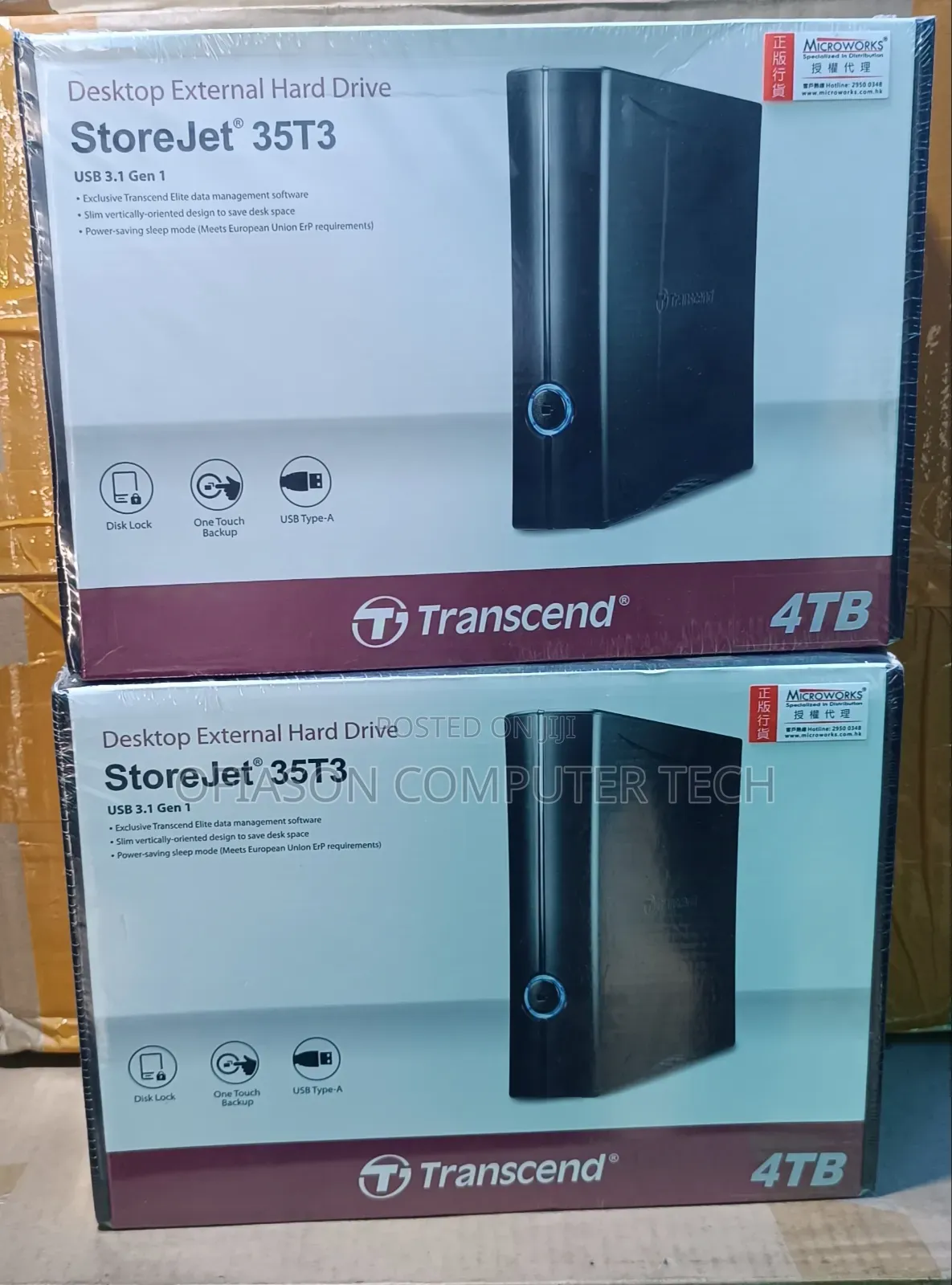 Transcend 4tb Desktop External Hard Drive Storejet 35T3
