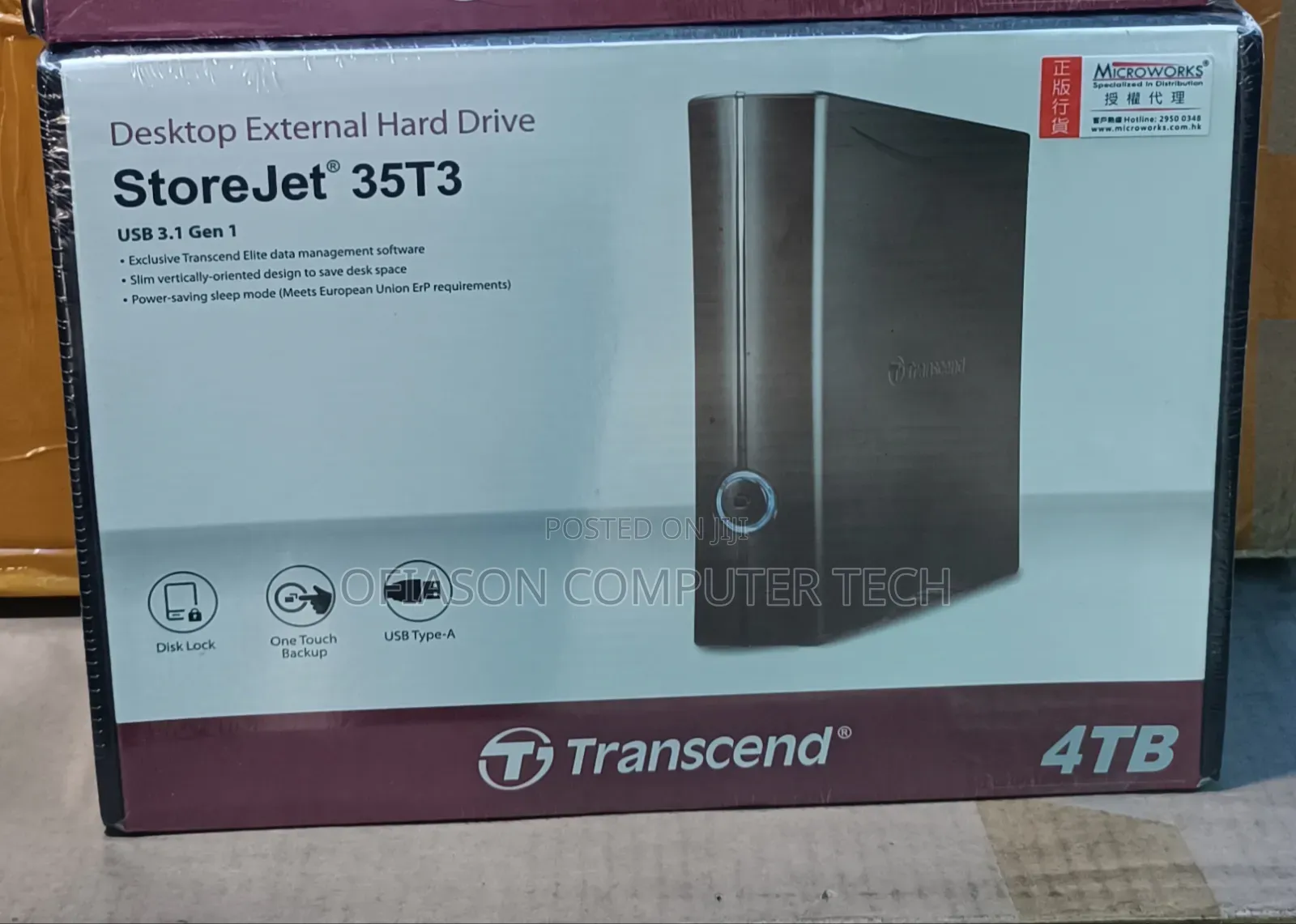 Transcend 4tb Desktop External Hard Drive Storejet 35T3