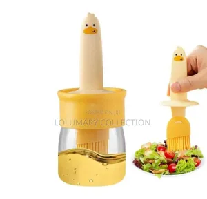 Glass Oil Bottle Dispenser With Brush