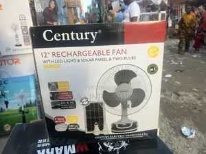 Century 12 Inches Rechargeable Fan Solar Panel Two Bulb