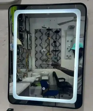 Black Frame LED Mirror 80cmx60cm
