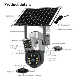 Dual Lens 4g Solar Powered Ip Camera