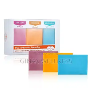 3-in-1 Pack With Collagen, Vitamin C Hyaluronic Acid Soaps