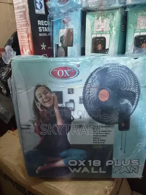 Effective OX 18" Wall Fan (Black) Non- Rechargeable Wf1618