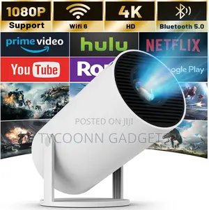 Mini Projector With Wifi 6 and Bluetooth, 1080p 16gb Rom