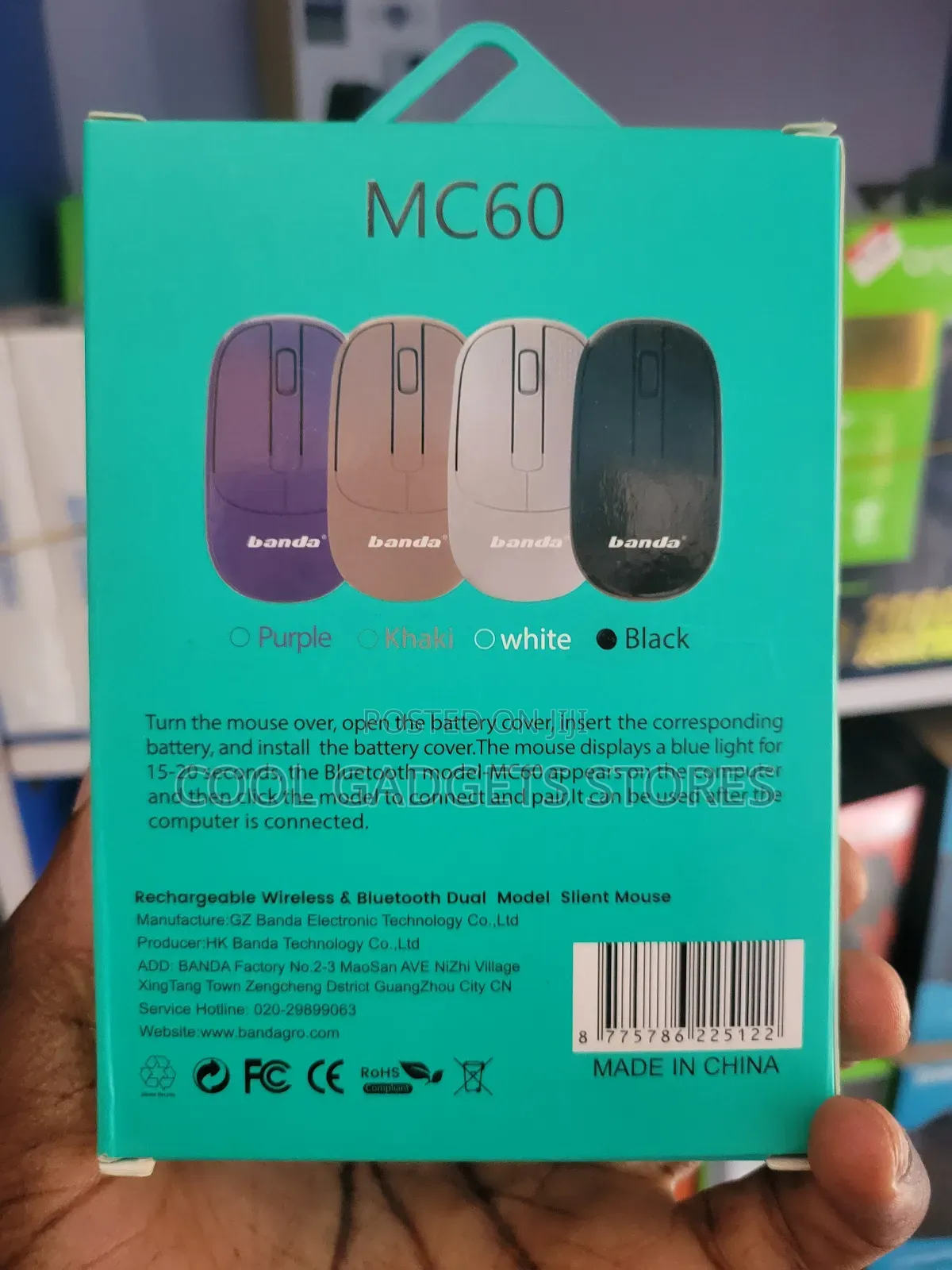 Wireless Rechargeable Silence Bluetooth Mouse