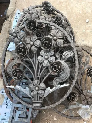 Wrought Iron Flowers for Balconies and Handrails