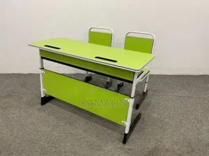 High Quality Student Double Chair and Long Table for Two