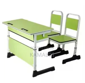 High Quality Student Double Chair and Long Table for Two