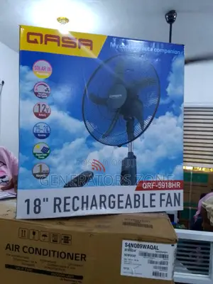 QASA 18" Rechargeable Fan LED Indicator for Battery Status