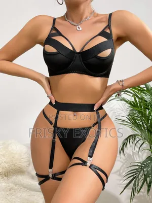 3pcs Complete Garter Lingerie Set
