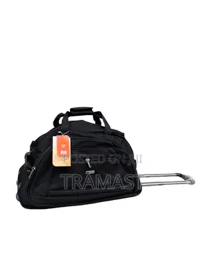 24 Inches Duffle Back Black With Trolley