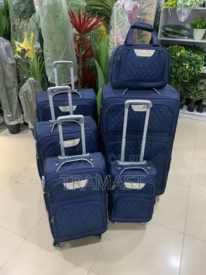 6 Set Leader Polo Travel Luggage - Navy Blue