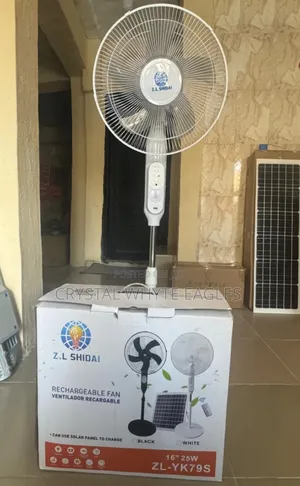 Solar Standing Fan With Remotes
