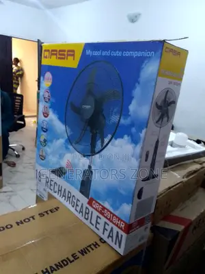 QASA 18" Rechargeable Fan Shows Low Battery Indicator