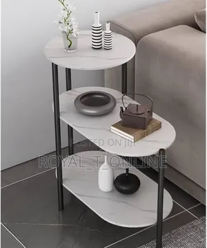 Marble Coffee Table in Abuja. 3 Layers Display Rack Table