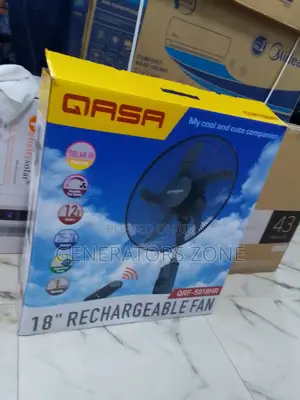 QASA 18" RECHARGEABLE FAN {Fan Speed: High /Middle/Low }