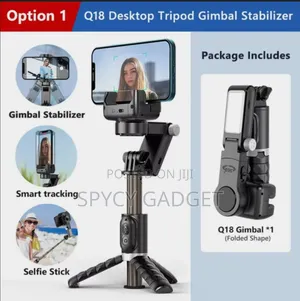 Q18 Desktop Tripod Gimbal Stabilizer With Light