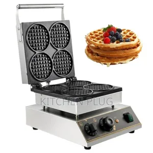 Commercial Round Waffle Maker 4-waffle