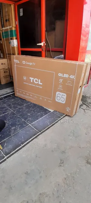 Brand New TCL 65" Qled Smart Google Tv>Bluetooth>Flameles