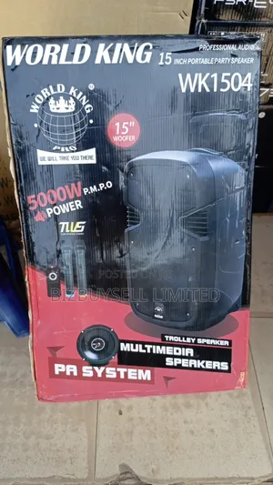 15" Mobile PA System With Remote and 2 Microphones.