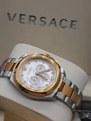 Versace MIXED TONE Chain WHITE Dial Chrono Watch