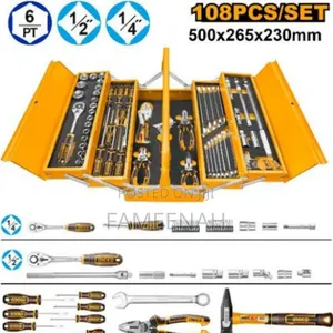108pcs Ingco Professional Mechanical Tools Chest Set Box