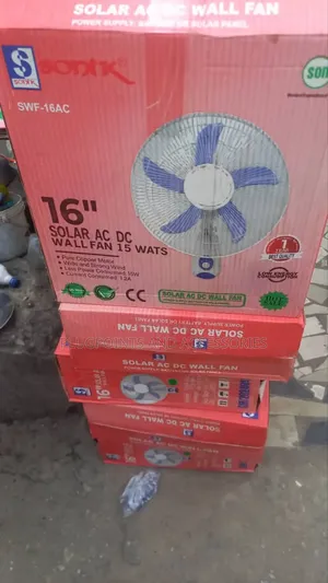 Sonik Solar Wall Fan 16" Ac /Dc