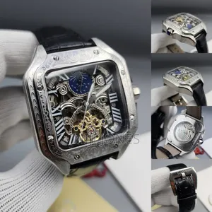 Automatic Cartier Santos De Large Model Black Strap