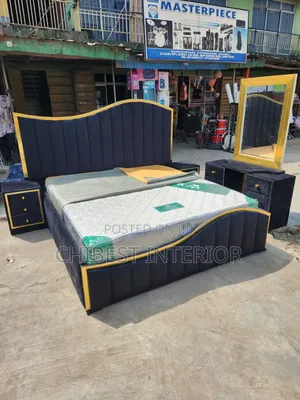 Padded 7by6 Set of Upholstery Bed Stand.