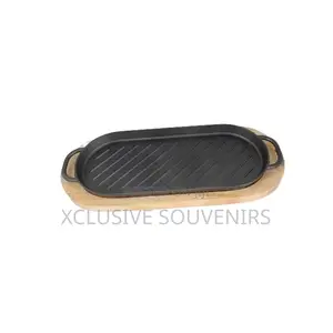 Oval Shape Cast Iron Sizzler Plate for Bars and Restaurants