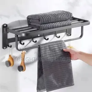 Heavy Gage Multiple Towel Rail With Hook