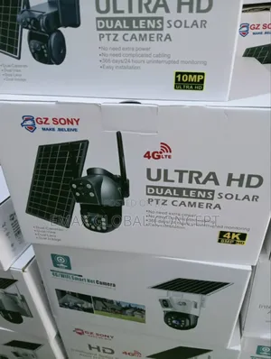 GZ Sony Ultra HD Dual Lens Solar PTZ Cameras With Panels
