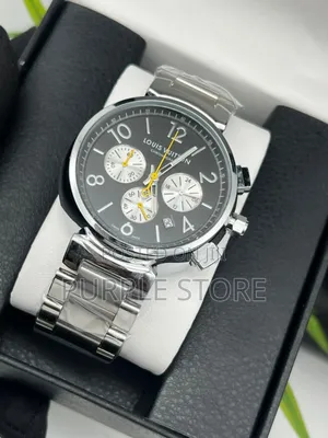 Louis Vuitton Chronograph Wristwatch Silver