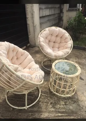 Chair and Table Made of Rattan