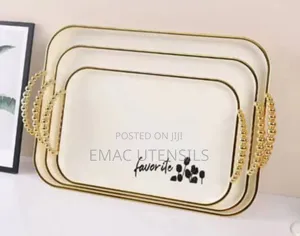 Classic 3piecs Serving Tray With Double Handle