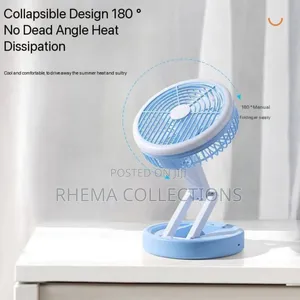 Jk-F Foldable Rechargeable Table Fan With LED Light