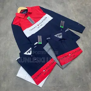 Original Tommy Hilfiger Long Sleeve Polo Collar Neck