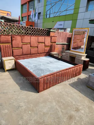 Queen Size Complete Set of Upholstery Bed Frame.