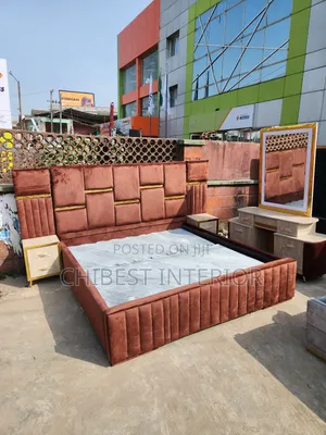 6by6 Bed Frame With Standard Bed Sides and Mirror.
